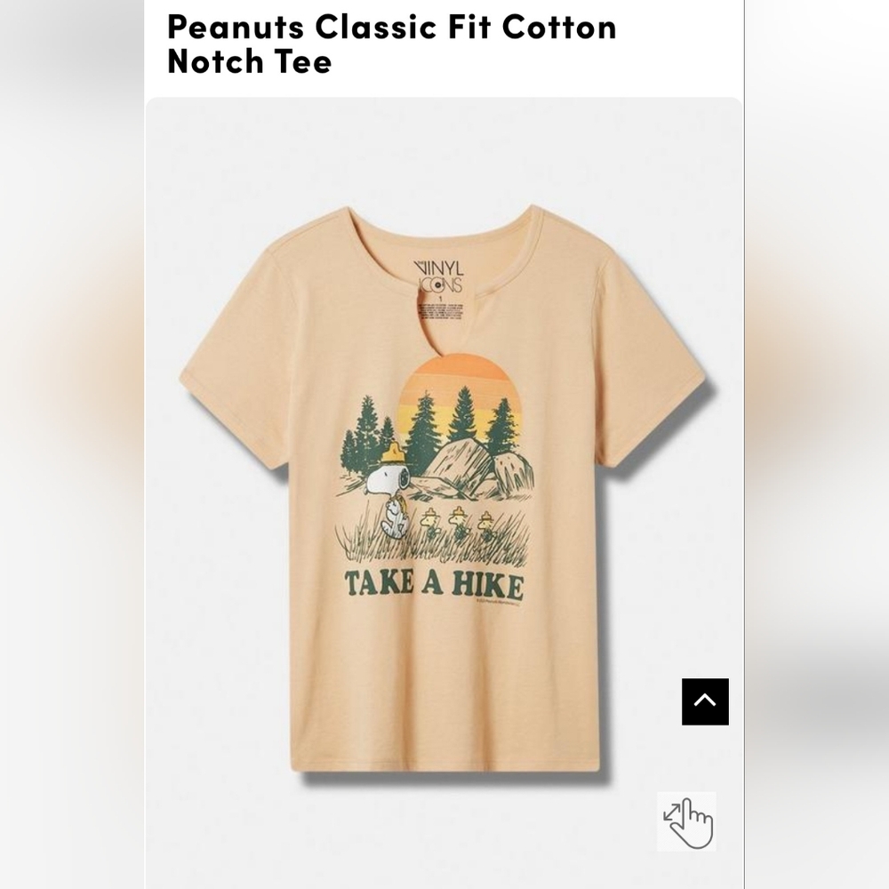 NWT TORRID Peanuts Classic Fit Cotton Notch Tee 3X
